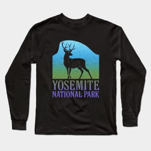 Yosemite National Park Half Dome Deer California Souvenir Travel Long Sleeve T-Shirt